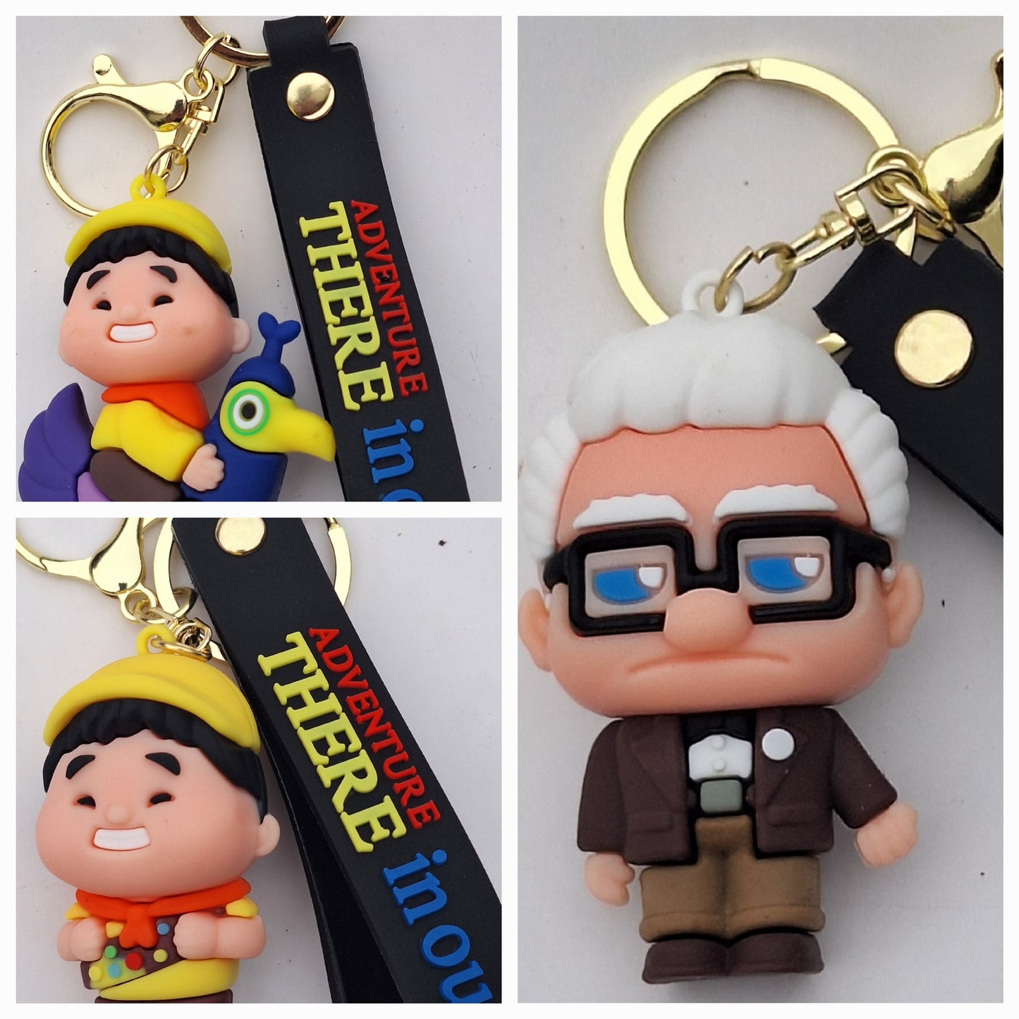 Llaveros colgantes "Up, Una Aventura de Altura" | abuelito "Carl " | NicoTap Ventas