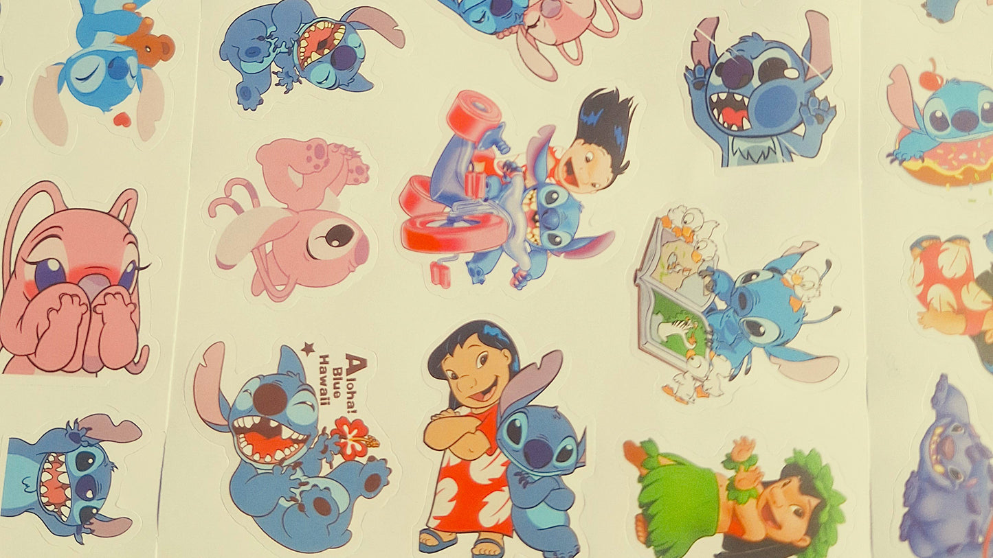 🌀 Stickers de Stitch y Angel – Súper Tiernos y Divertidos 🌀