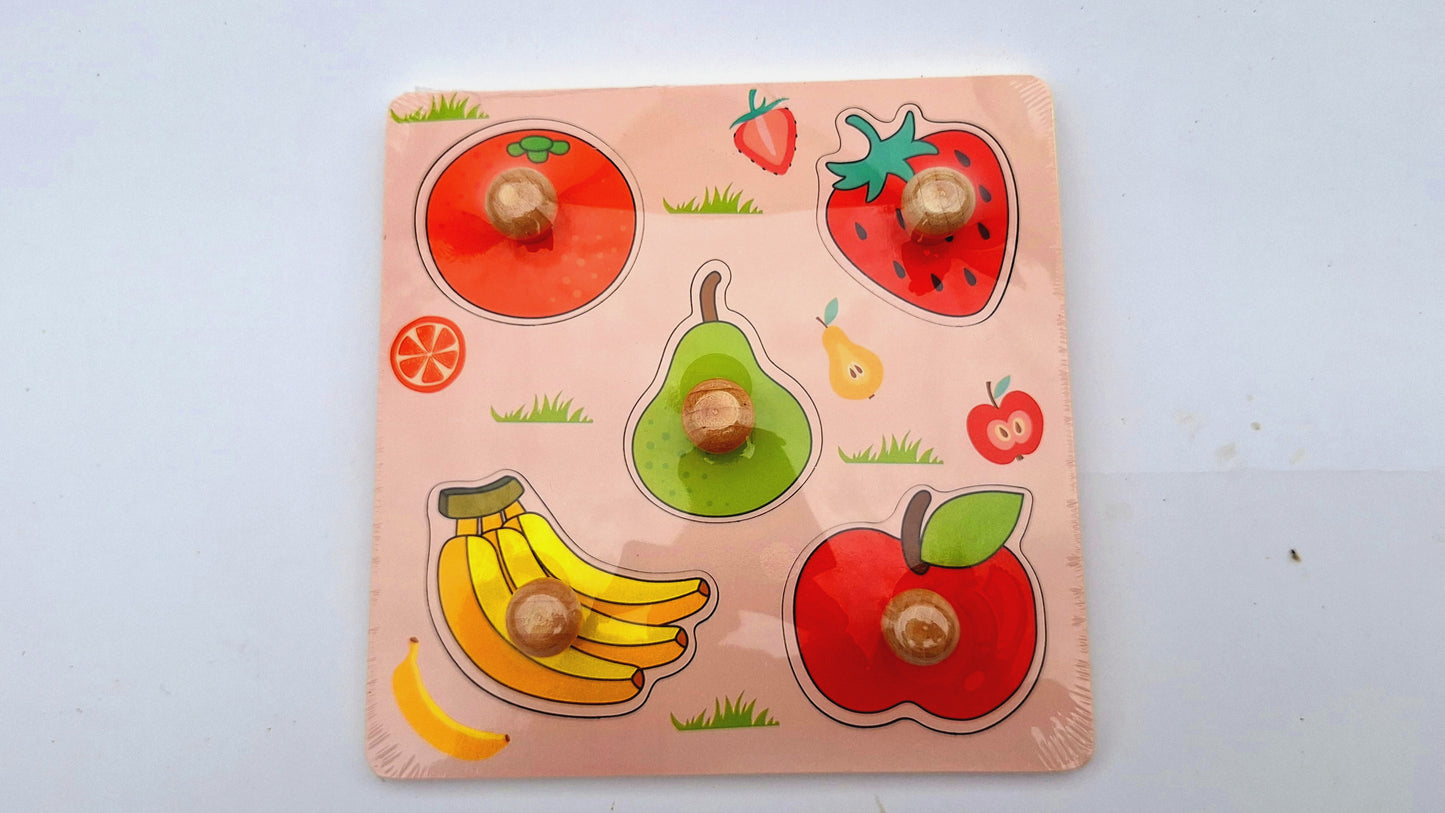Rompecabezas de madera - Juguete didáctico - Frutas