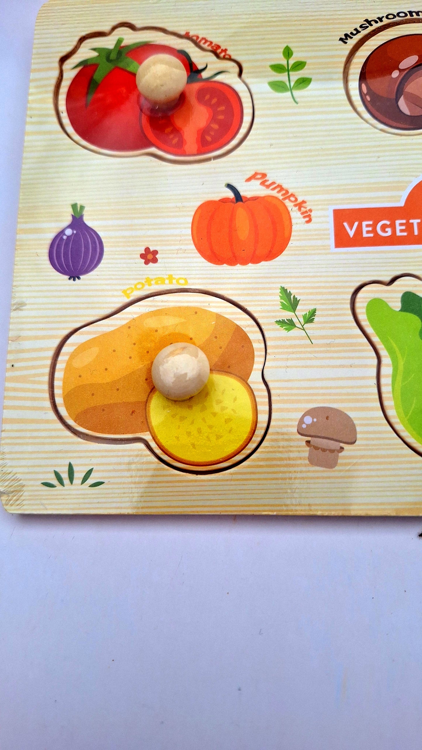 Didáctico de madera - Juguete educativo – Verduras