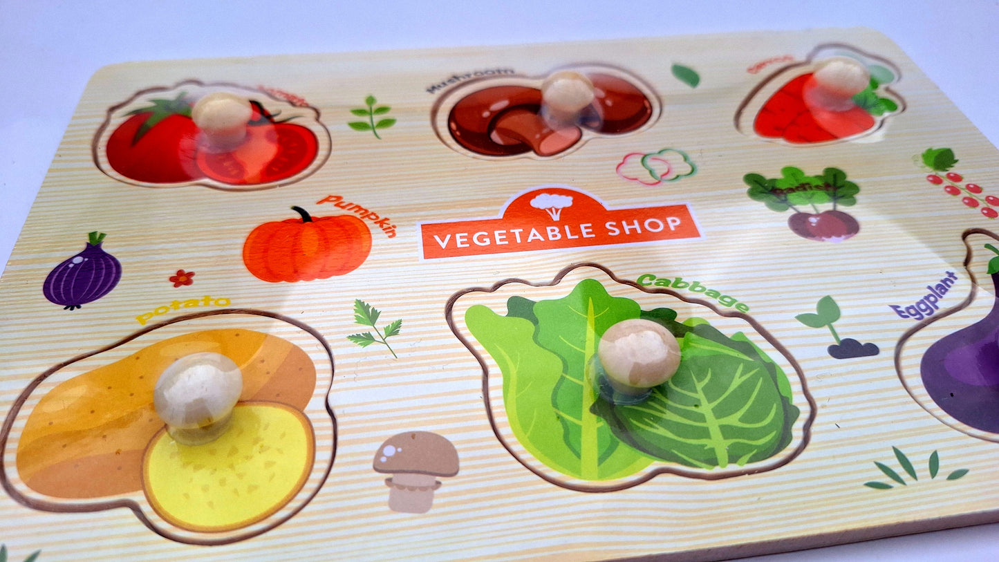 Didáctico de madera - Juguete educativo – Verduras