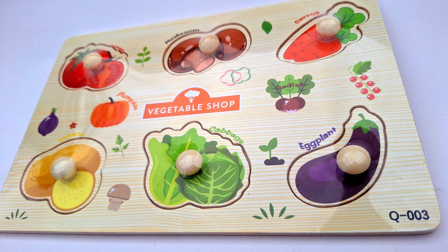 Didáctico de madera - Juguete educativo – Verduras