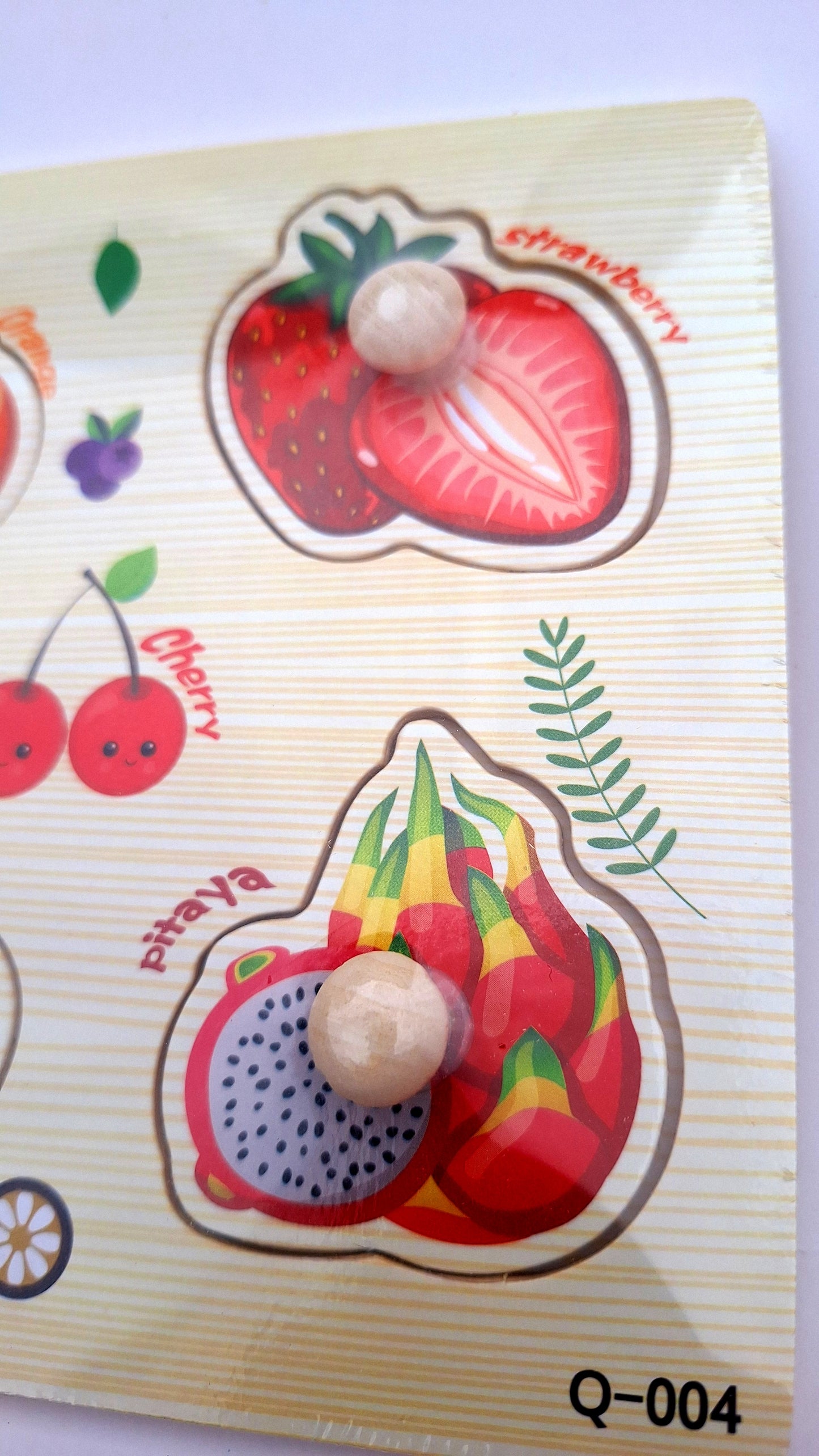 Didáctico de madera con pines - Juguete educativo – Frutas