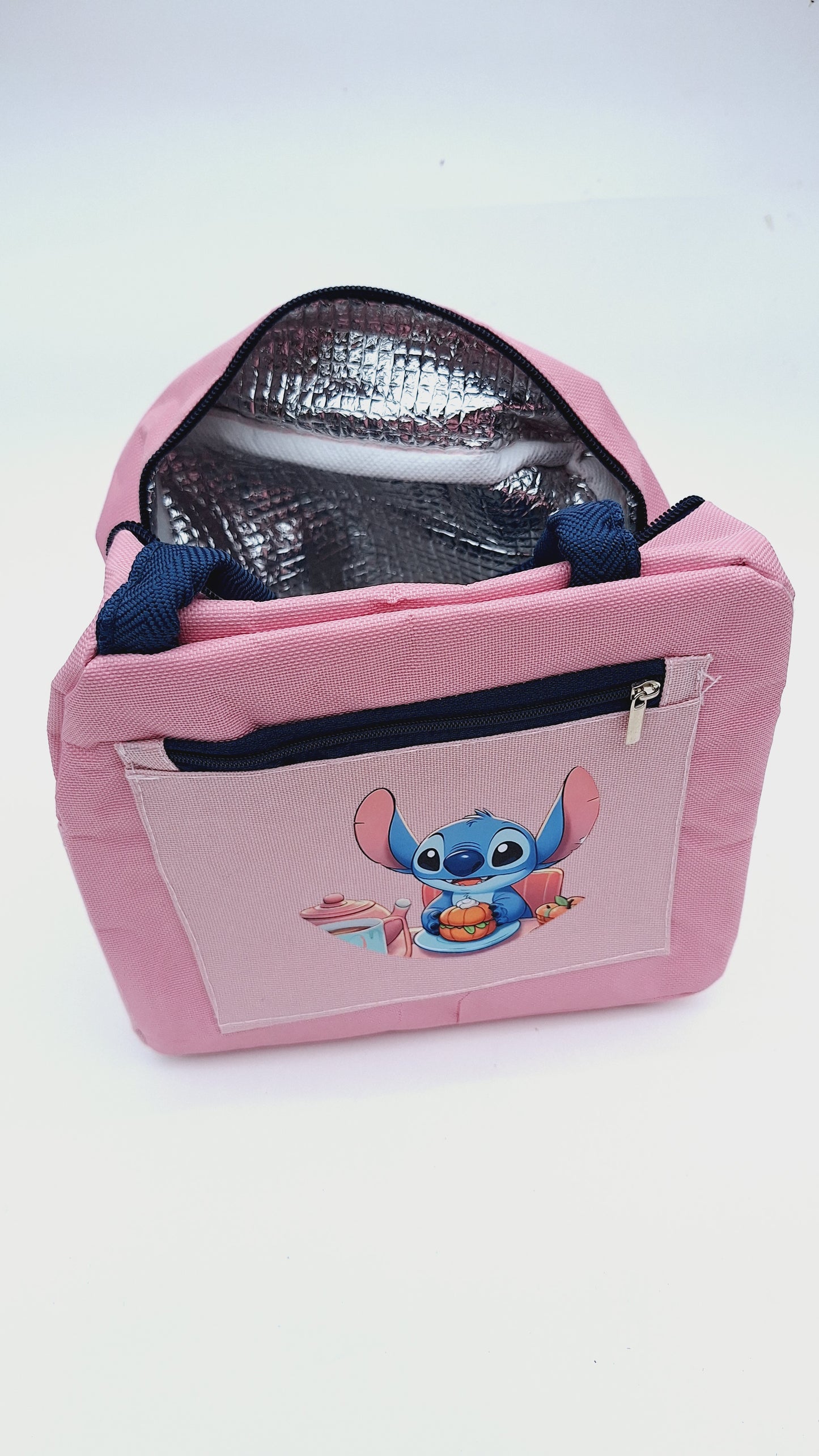 Lonchera térmica diseño Stitch - rosado