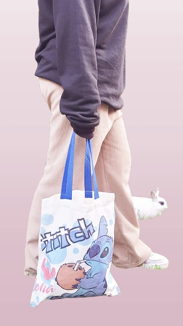 Bolso tote Stitch de lona – Diseño tierno y divertido | 2 Modelos disponibles