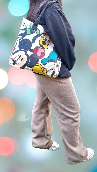 Bolso de hombro tipo Tote Personajes Disney - Pluto c/forro