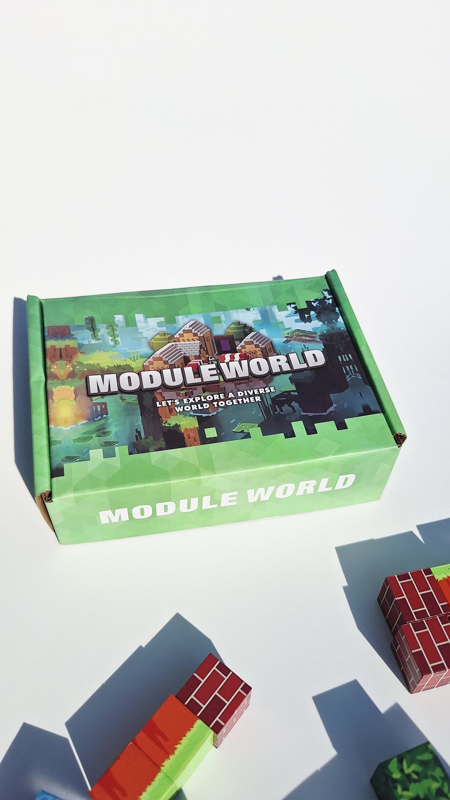 Set creativo cubos magnéticos “Mundo Modular” – Inspirado en Minecraft - 20 piezas magnéticas