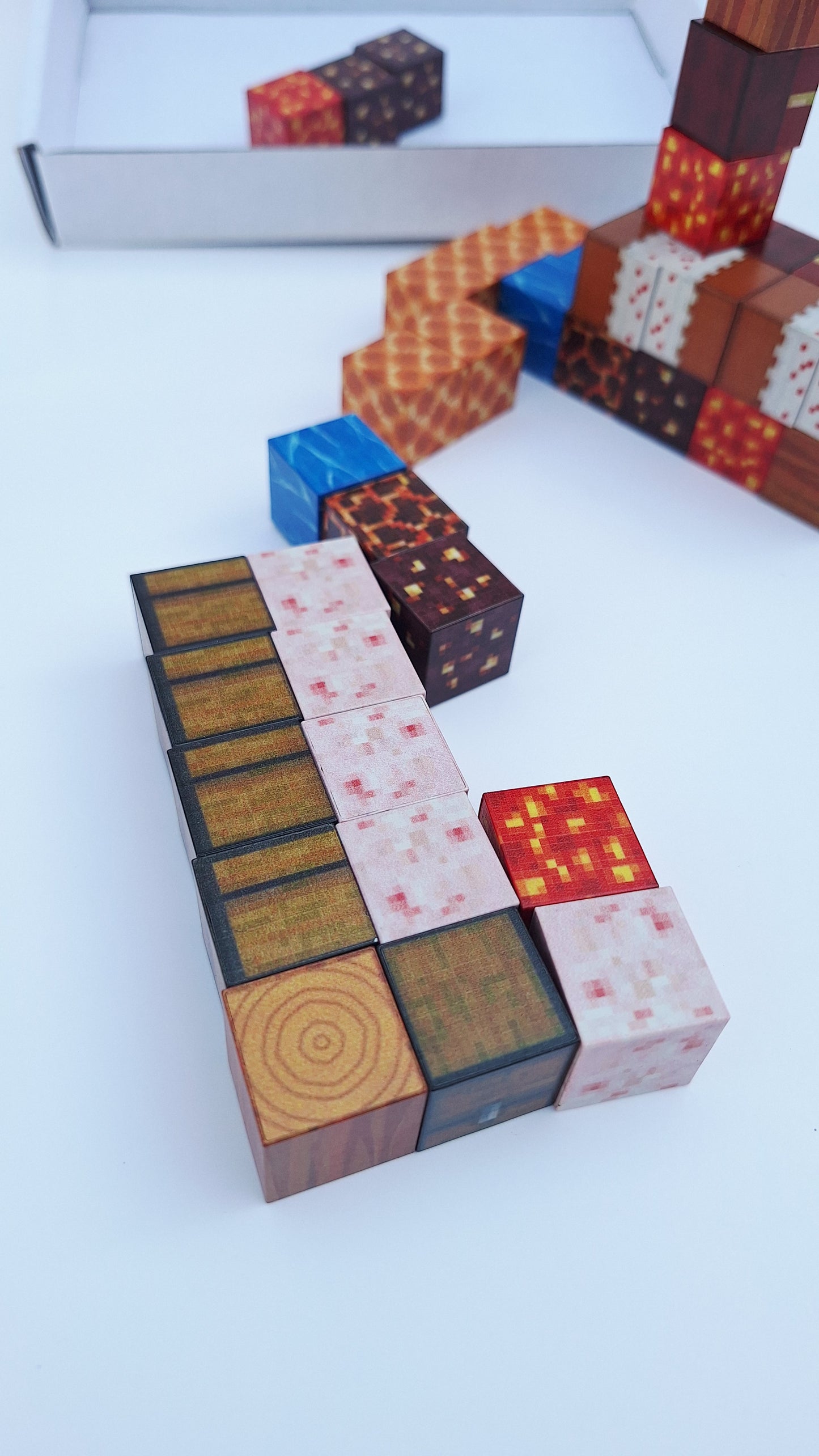 Set creativo cubos magnéticos – Inspirado en Minecraft - 50 piezas magnéticas