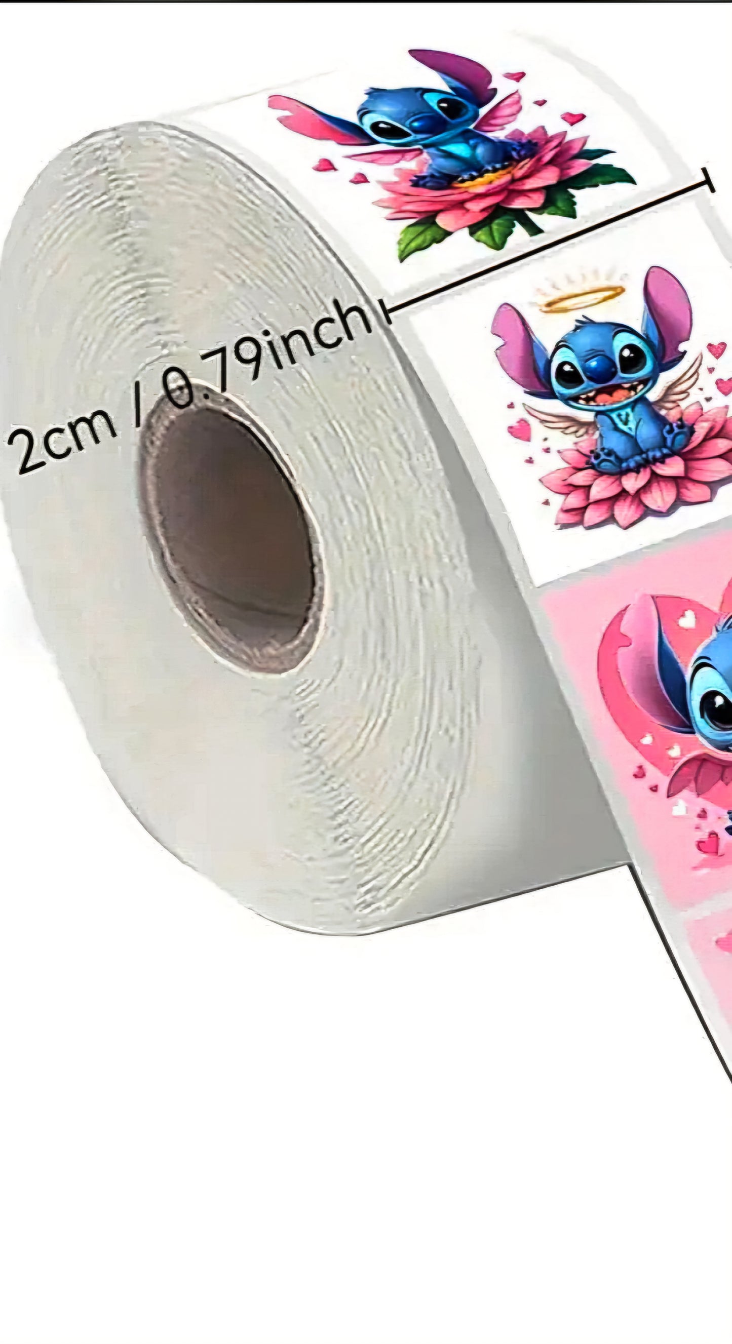 💙 Rollo de Stickers de Stitch – ¡500 Pegatinas de Pura Ternura! 🐾✨