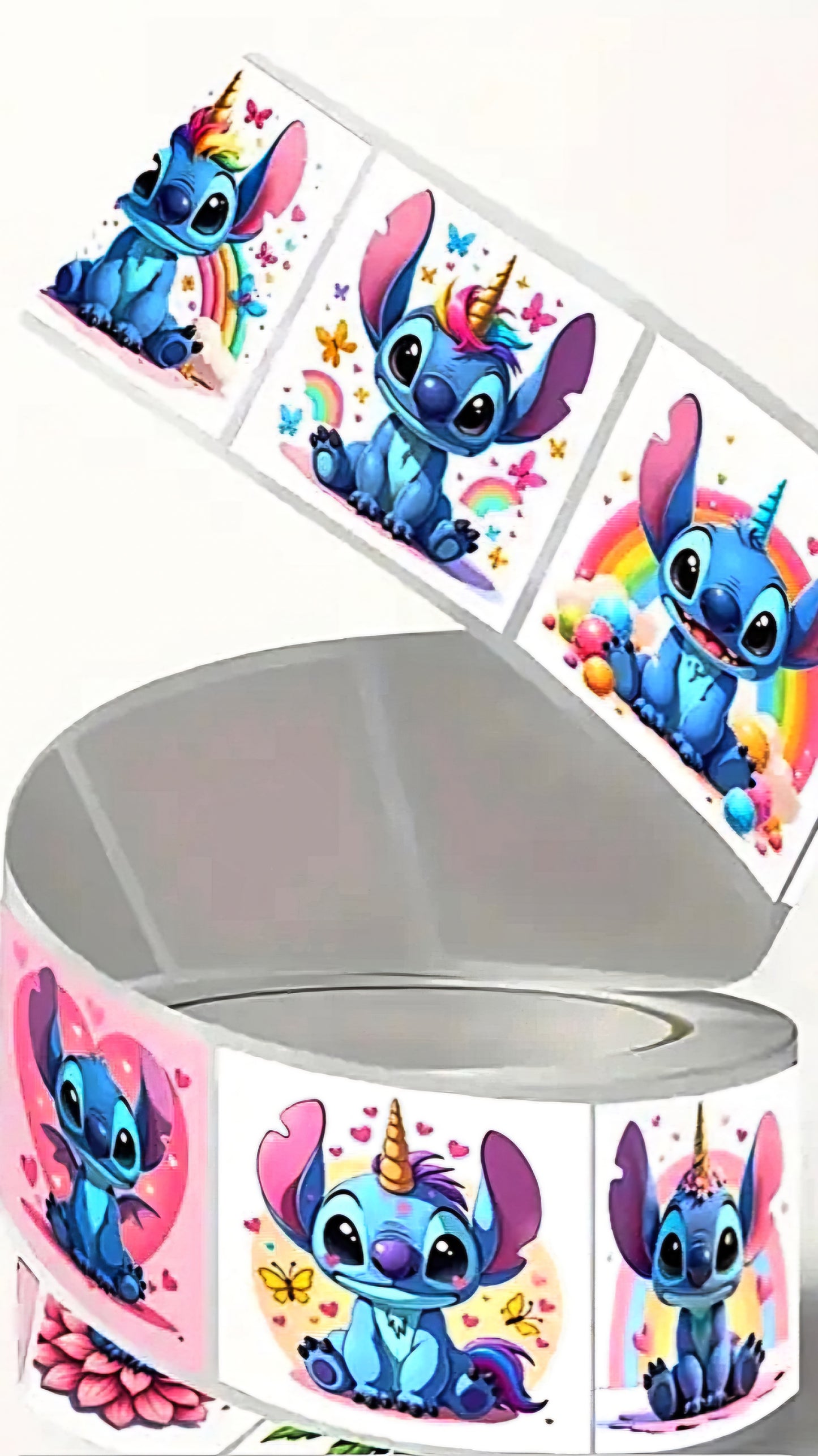 💙 Rollo de Stickers de Stitch – ¡500 Pegatinas de Pura Ternura! 🐾✨