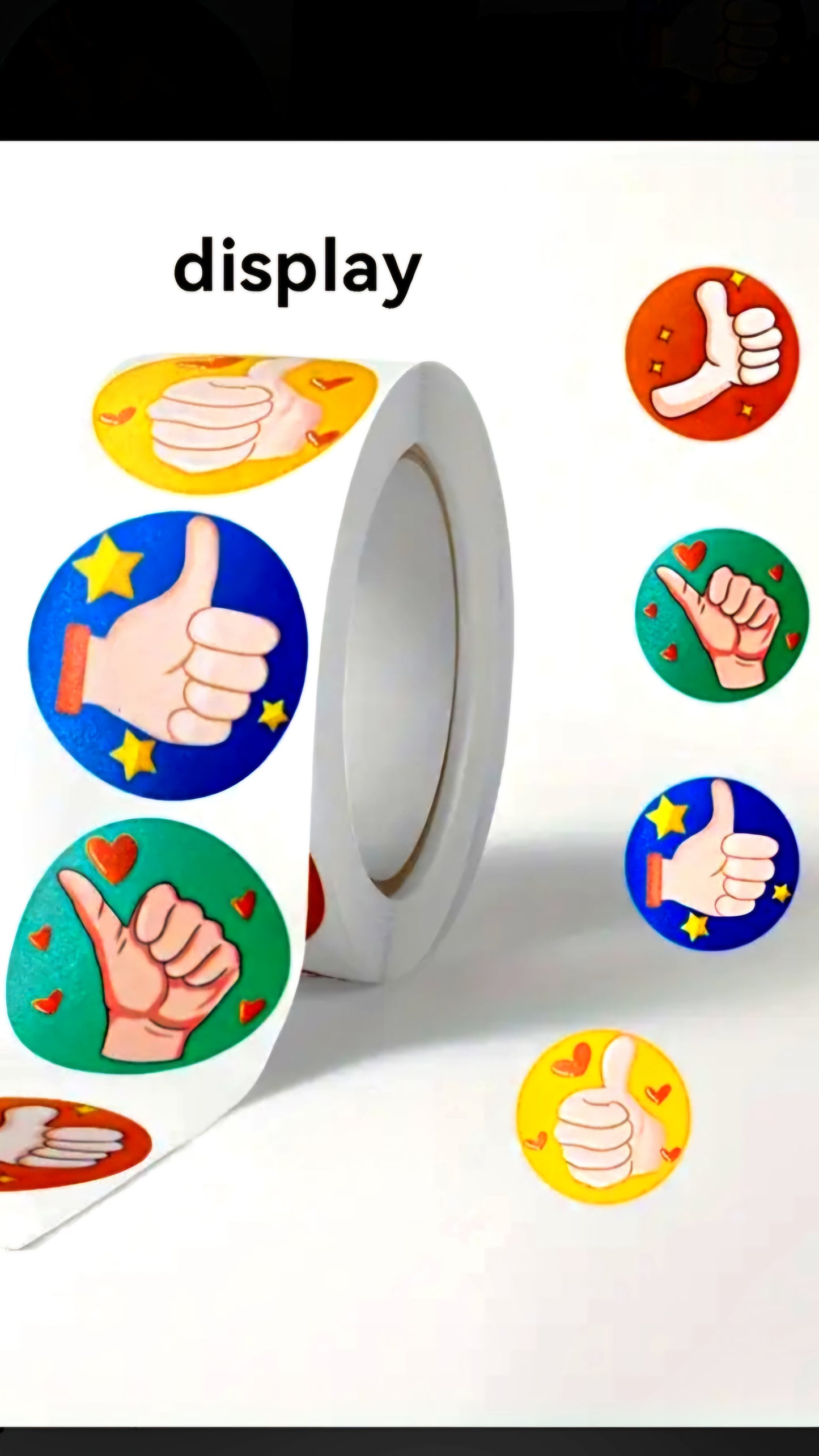 Stickers Pulgares motivacionales - 500 unidades