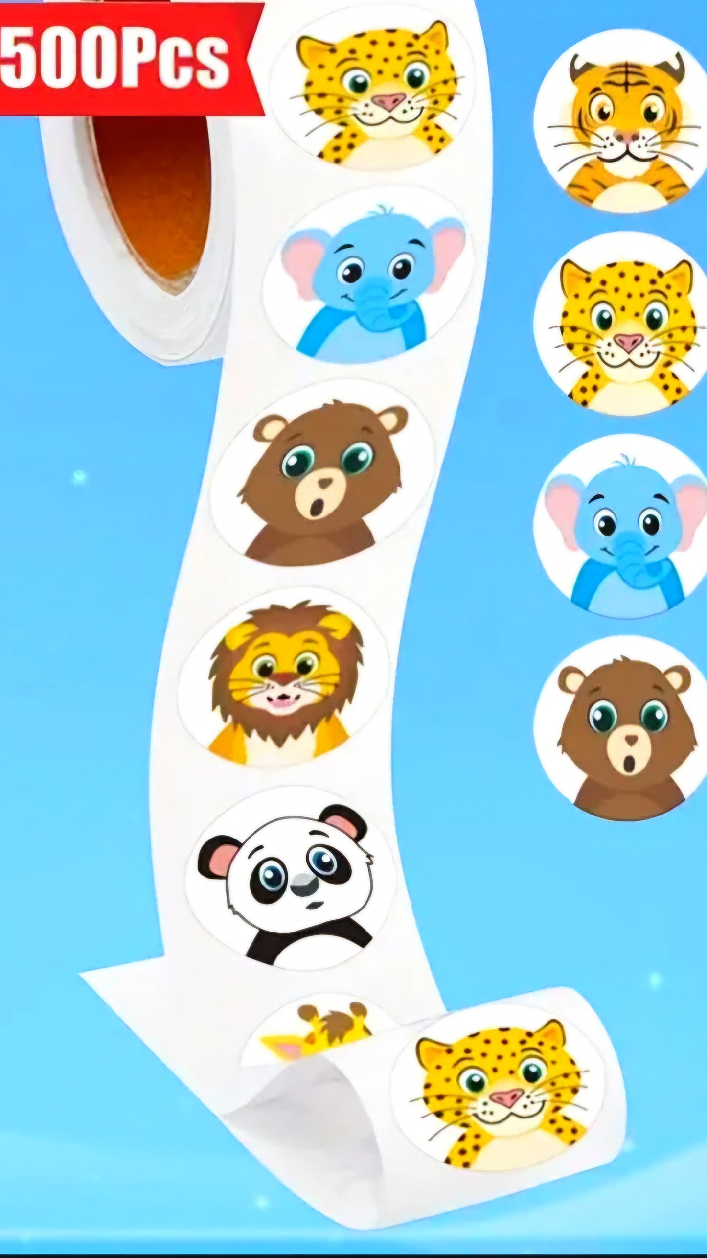 Stickers Animales de la Selva - 500 unidades