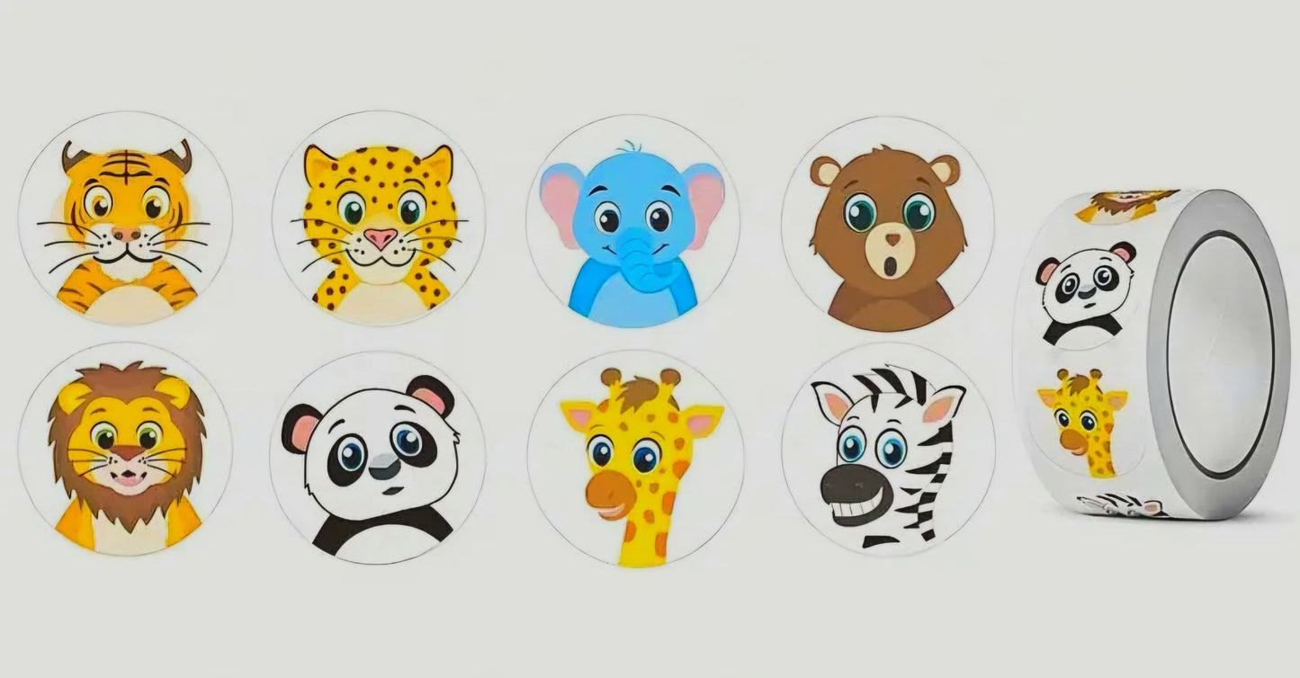 Stickers Animales de la Selva - 500 unidades