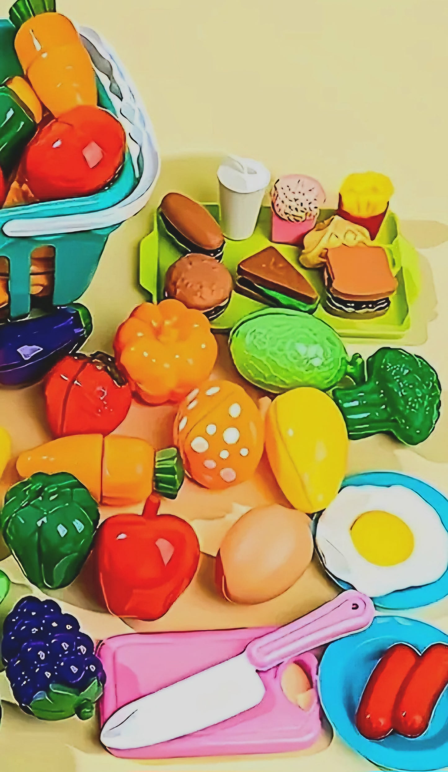 Set de fruras y verduras para mini chefs - Cortar, jugar y aprender con NicoTap