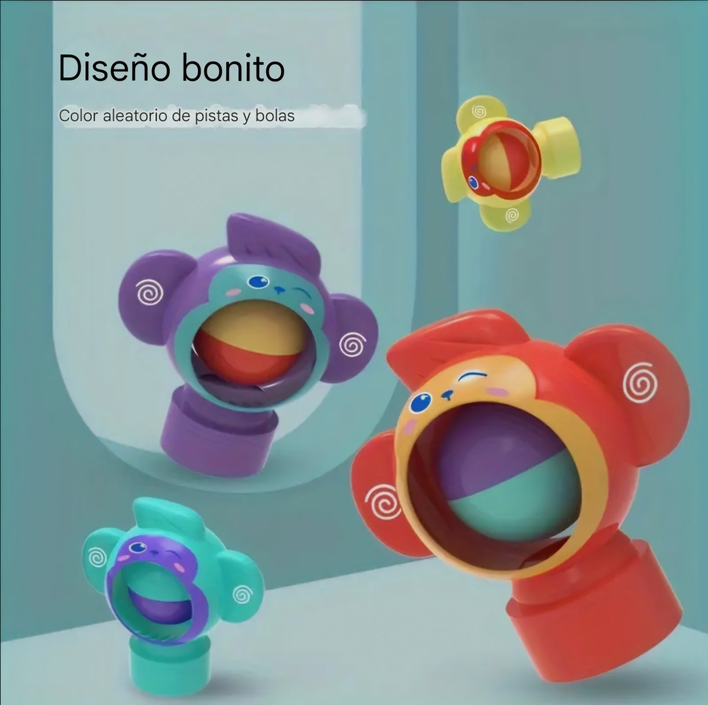 Tobogán de pistas multicolor con bolas – Diversión segura para los pequeños