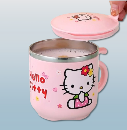 Taza Hello Kitty Acero Inoxidable con Tapa – 280 ml / 9,47 oz