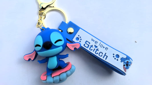 Llavero Stitch Surfista | Aventura vibrante