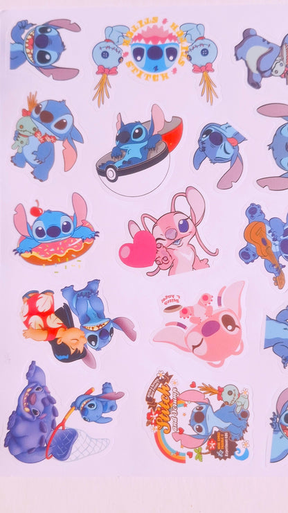 🌀 Stickers de Stitch y Angel – Súper Tiernos y Divertidos 🌀