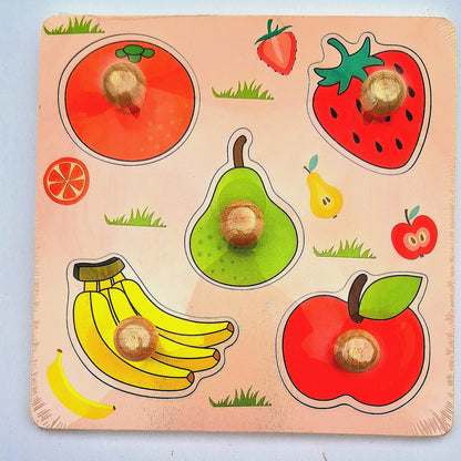 Rompecabezas de madera - Juguete didáctico - Frutas