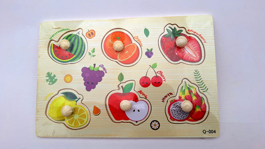 Didáctico de madera con pines - Juguete educativo – Frutas