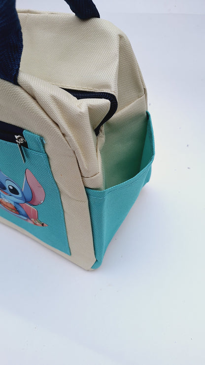 Lonchera térmica diseño Stitch - celeste