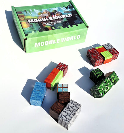 Set creativo cubos magnéticos  – Inspirado en Minecraft - 64 piezas magnéticas