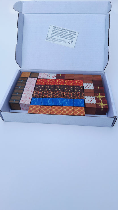 Set creativo cubos magnéticos  – Inspirado en Minecraft - 64 piezas magnéticas