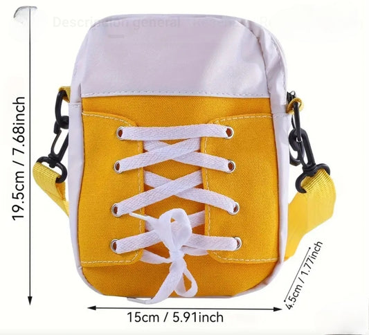 👜 Bolso bandolera diseño zapatilla – Amarillo
