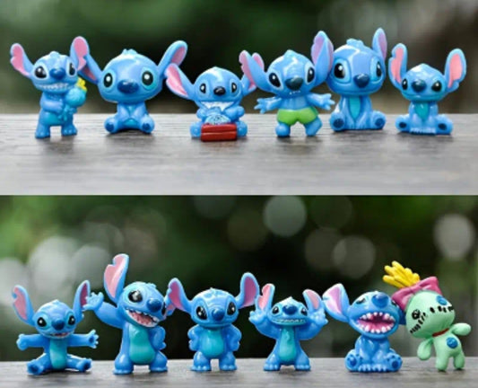 🎁 Set de 12 Figuras Coleccionables de Stitch