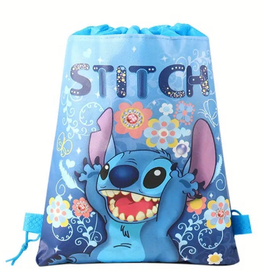 Mochila con cordón Stitch - azul