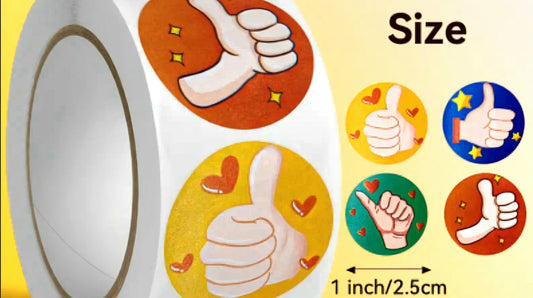 Stickers Pulgares motivacionales - 500 unidades
