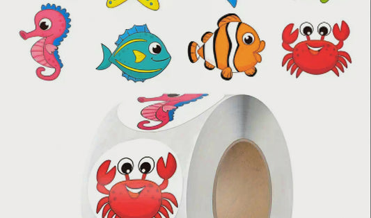 Stickers Vida Marina - 500 unidades