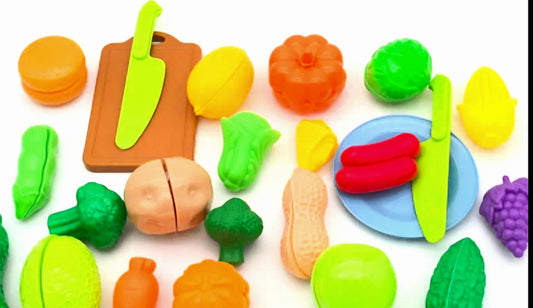 Set de fruras y verduras para mini chefs - Cortar, jugar y aprender con NicoTap