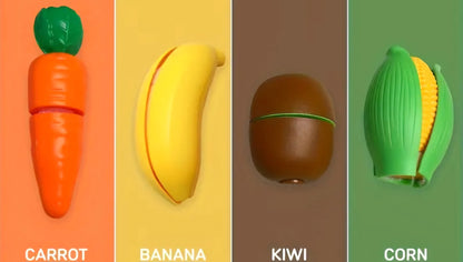 Set de frutas y verduras para mini chefs - Cortar, jugar y aprender con NicoTap