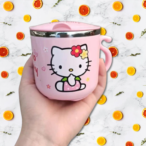 Taza Hello Kitty Acero Inoxidable con Tapa – 280 ml / 9,47 oz