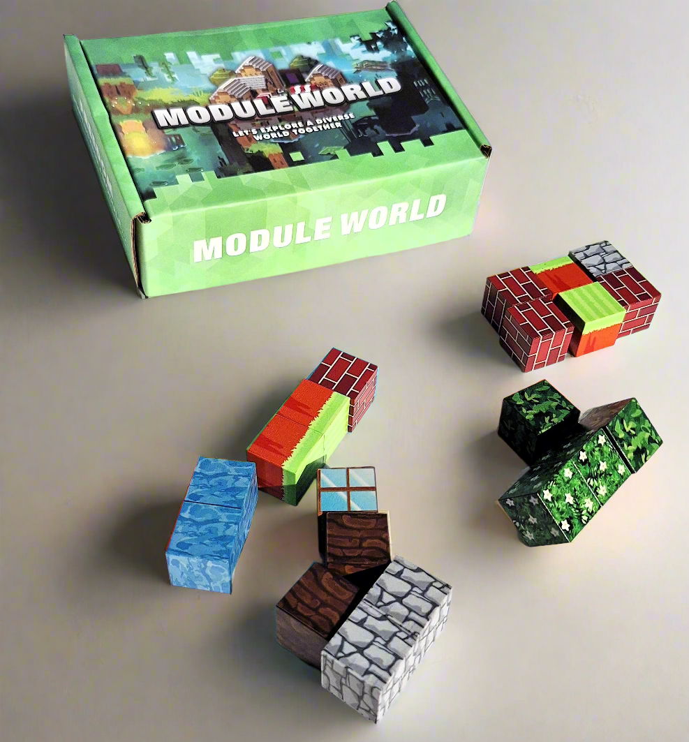 Set creativo cubos magnéticos  – Inspirado en Minecraft - 50 piezas magnéticas
