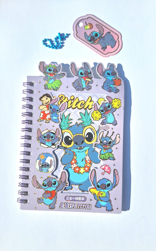 Agenda Stitch 3 en 1: creatividad y diversión en un solo lugar